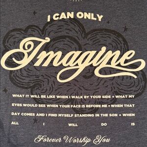 MercyMe Imagine Concert Short Sleeve Tee Christian Forever Worship You Lyrics